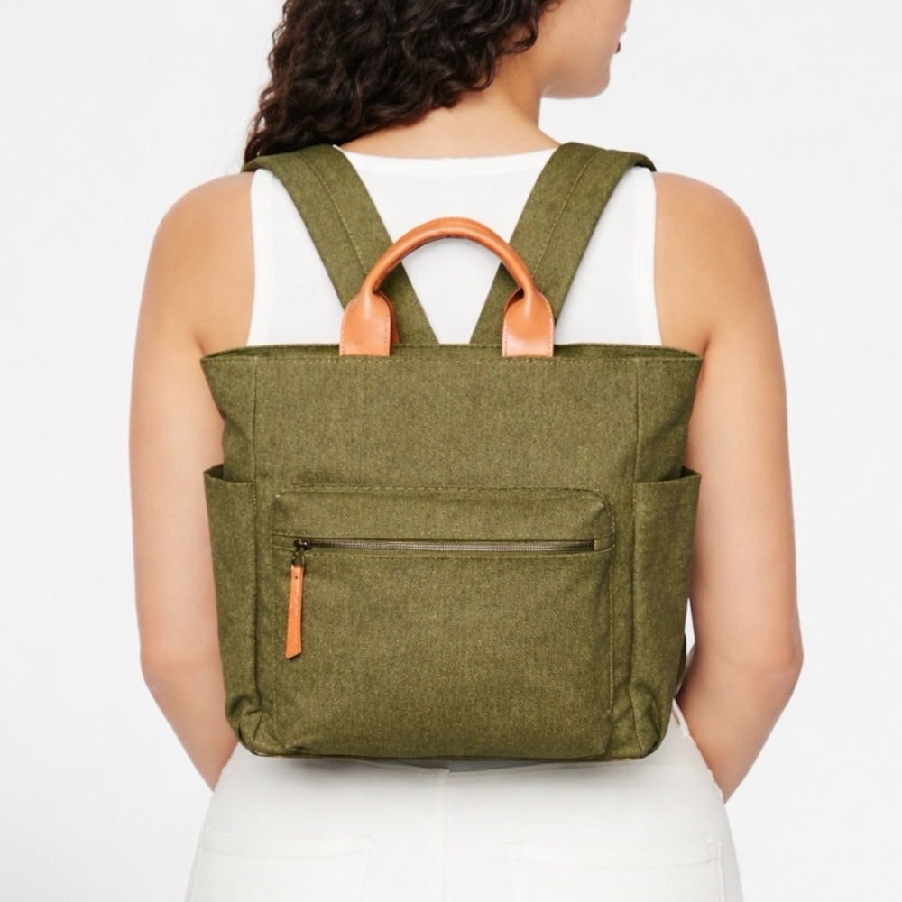 Universal Thread Green Canvas Utility Backpack Ba… - image 1